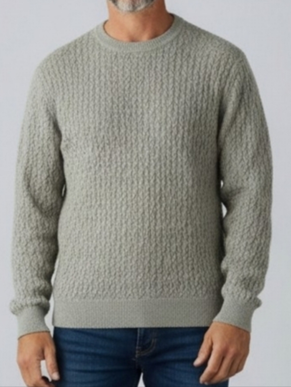 Tasso Elba Vintage Men's Olive Green Knit Sweater